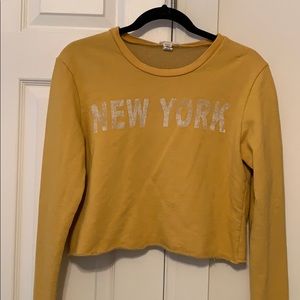Mustard Cropped Crewneck